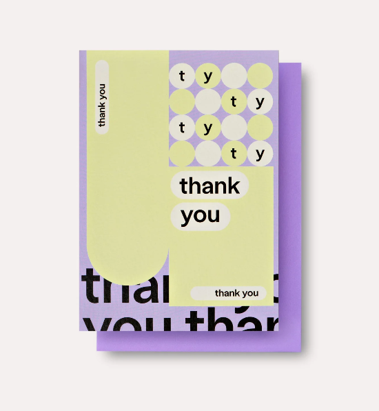 Completist Card Thank you Geometric