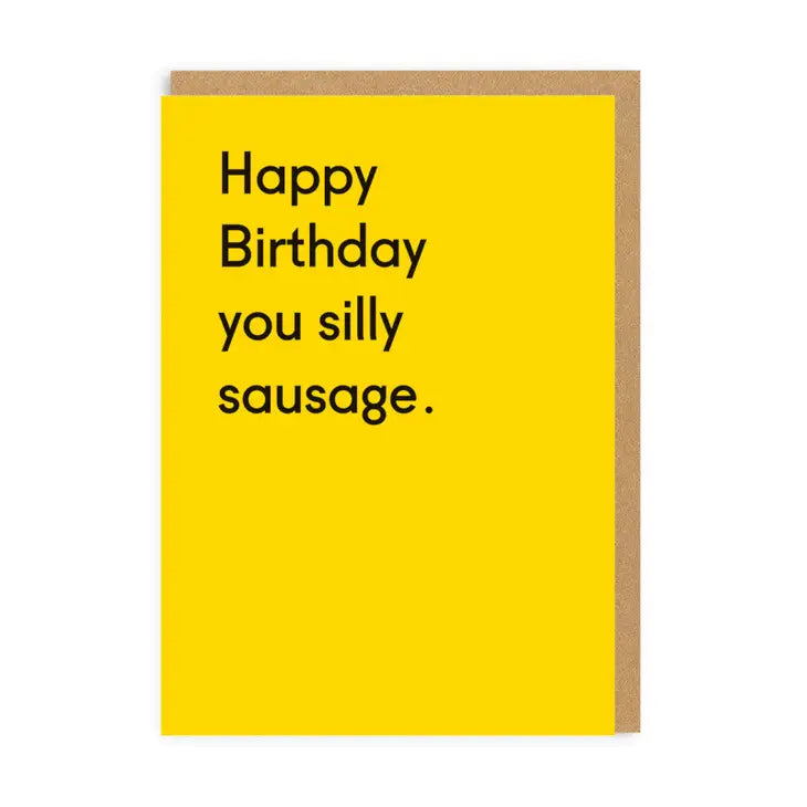 OHH DEER Card: Happy Birthday You Silly Sausage