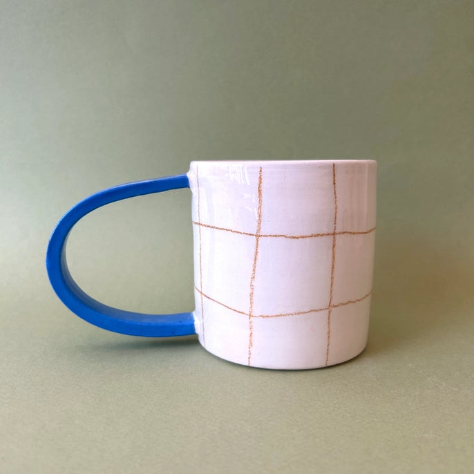 Odeon Studio - Squared Cup with Blue Handle