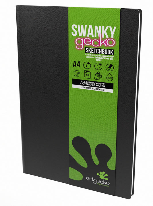 Swanky Gecko Sketchbook Black A4