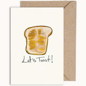 Weird Watercolours Card: Let's Toast