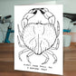 Funny Birthday Card - Giant Crab Greetings Card