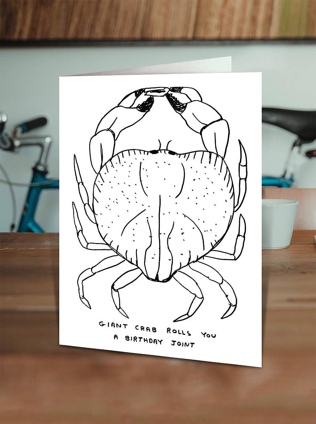Funny Birthday Card - Giant Crab Greetings Card