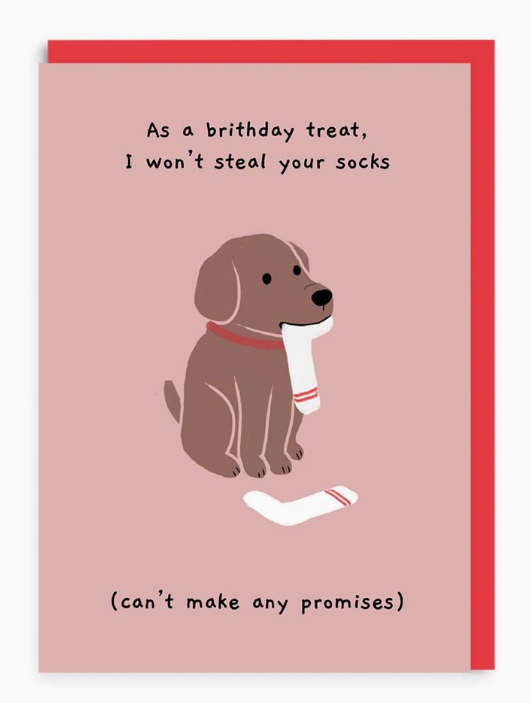 Ohh Deer: Steal Your Sock Greeting Card