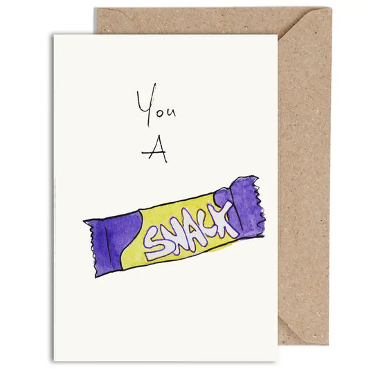 Weird Watercolours Card: You a Snack