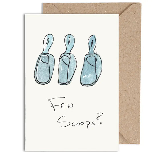 Weird Watercolours Card: Few Scoops?