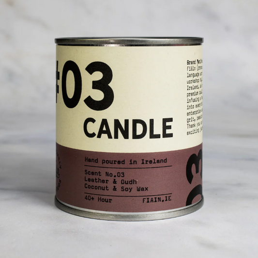 Fiáin Candle 03 | Leather & Oudh