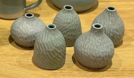 Finnegan's Carved Bud Vases