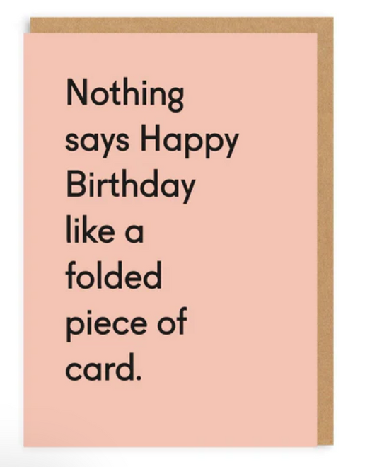 Ohh Deer card: Folded Piece Of Card Birthday