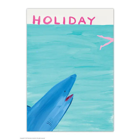 David Shrigley: "Holiday Shark" Postcard