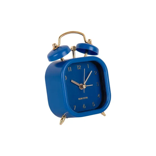 Karlsson -  Alarm Clock Metallic Glam Square Blue