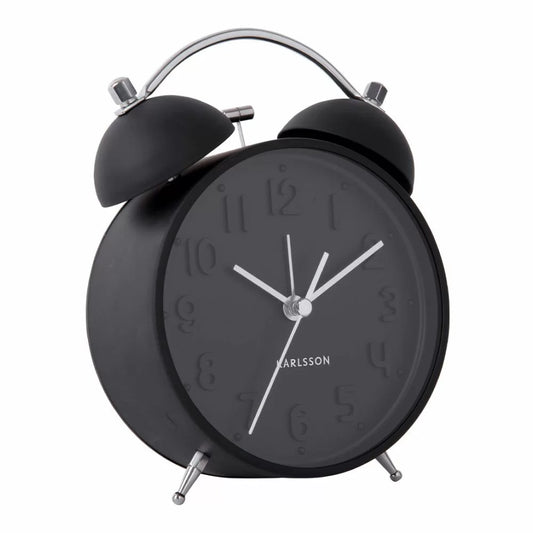 Karlsson -  ICONIC Alarm Clock Matt Black