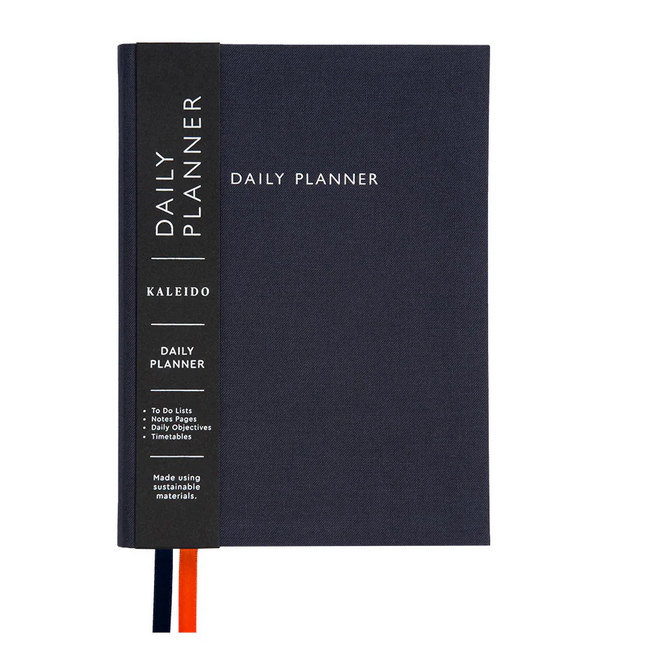 Ohh Deer: Off Black Fabric Daily Planner (B6)