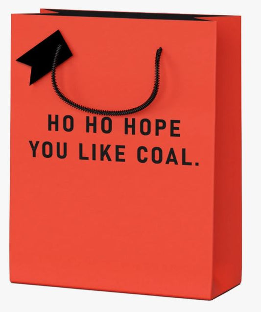 Ohh Deer: Ho Ho Hope You Like Coal Large Gift Bag