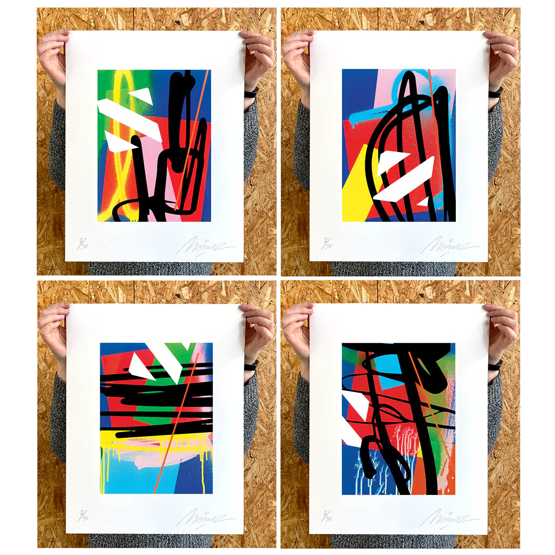 Maser "Playtime" - Set of 4 Prints - Unframed
