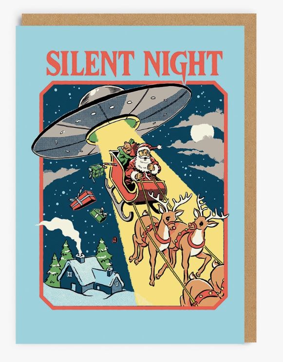 Ohh Deer: Silent Night Ufo Christmas Card