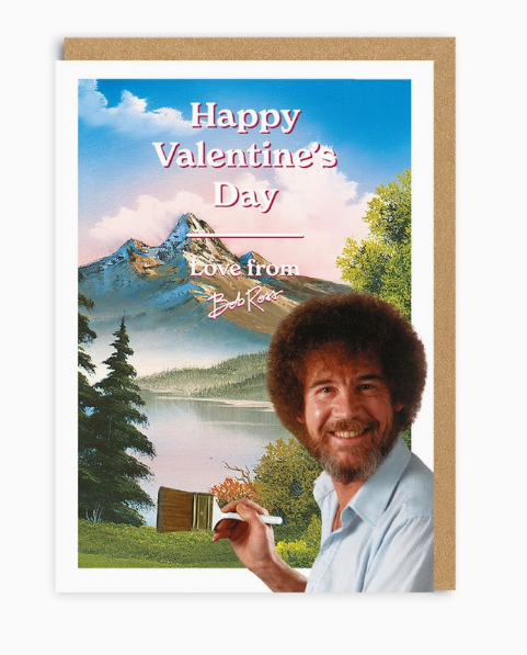 Ohh Deer: Happy Valentine's Day Love from Bob Ross Greeting Card