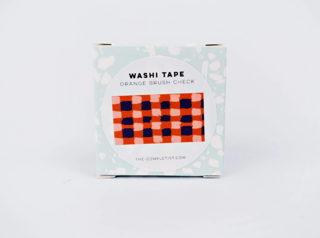 Completist: Orange Check Washi Tape