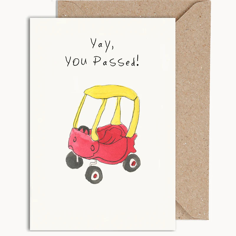 Weird Watercolours Card: Yay, You Passed!