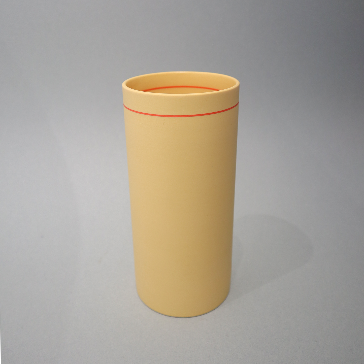 Medium Yellow Vessel with Orange Inlay -Chloe Dowds Ceramics