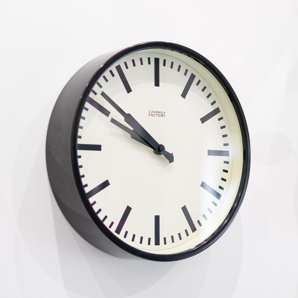 FACTORY WALL CLOCK FROM CLOUDNOLA IN BLACK