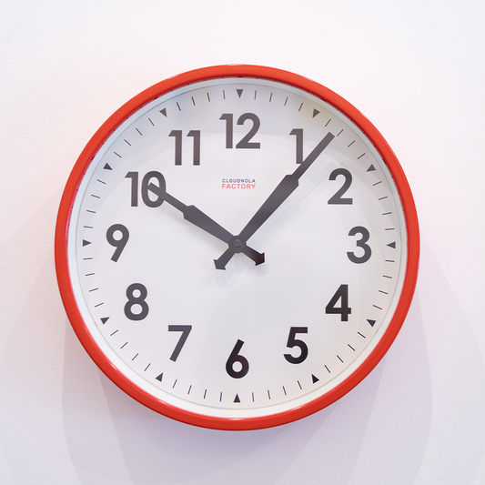 FACTORY WALL CLOCK FROM CLOUDNOLA IN RED