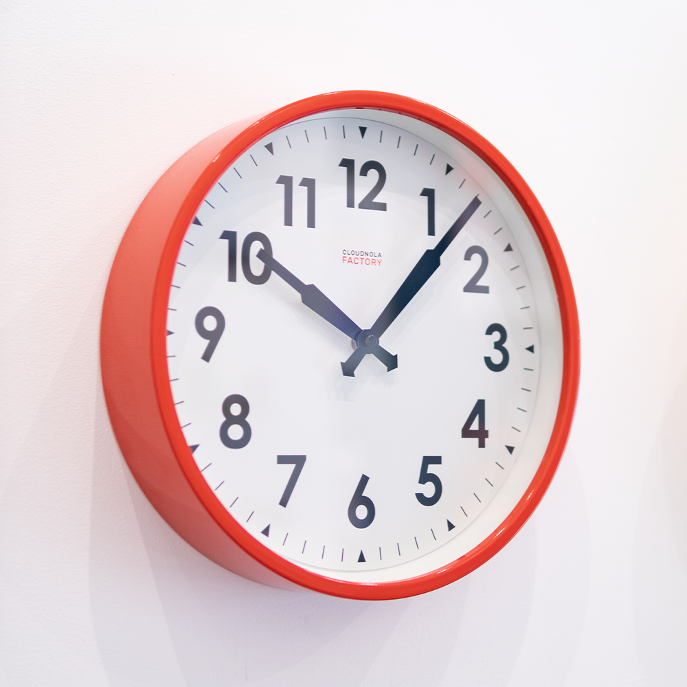 FACTORY WALL CLOCK FROM CLOUDNOLA IN RED