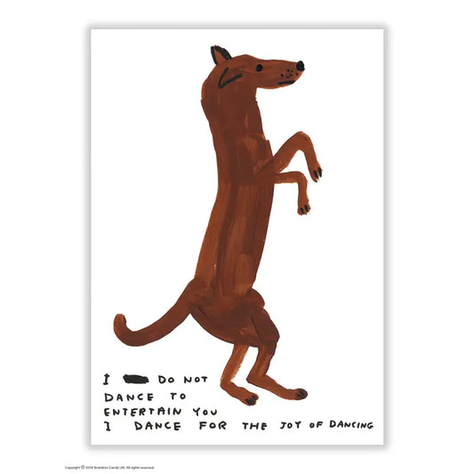 David Shrigley: Dancing Dog Postcard