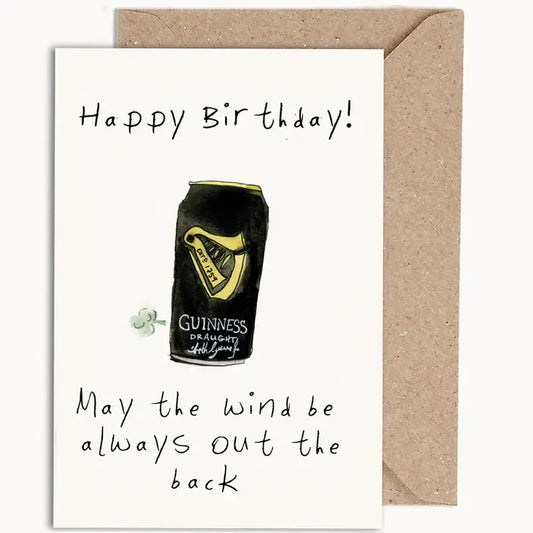 Weird Watercolours Card - "Happy Birthday Guinness"