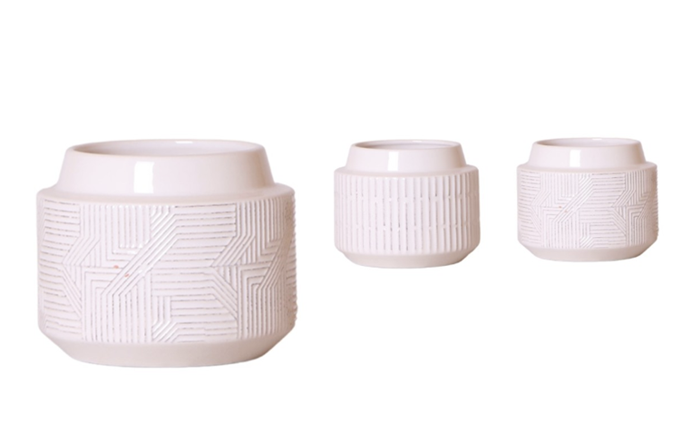 White Maze Plant Pot - Kolibri - Small