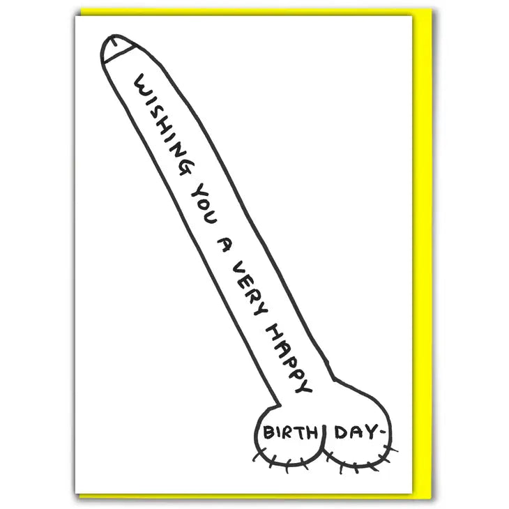 David Shrigley: "Wishing You a Very Happy Birthday" Card