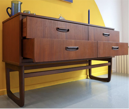Teak 4 Drawer Sideboard - Anteak - Mid-Century Furniture