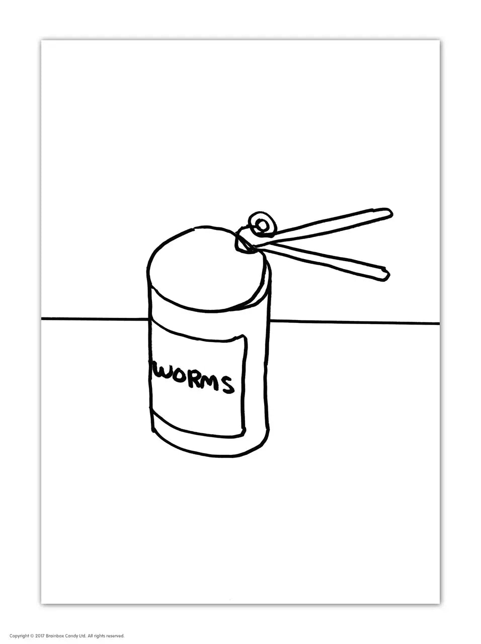 David Shrigley Postcard: Worms